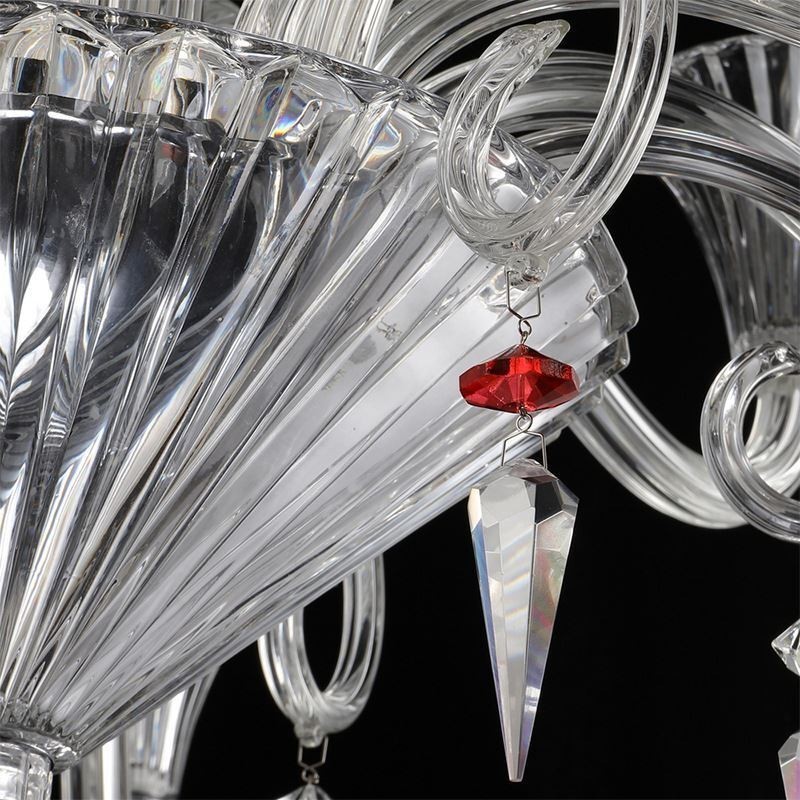 Lámpara de techo decorativa de cristal europeo con 18 luces