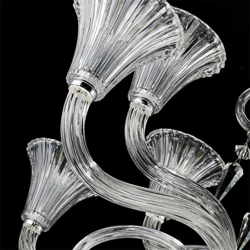Lámpara de techo decorativa de cristal europeo con 18 luces
