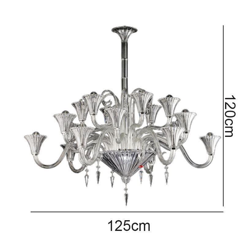 Lámpara de techo decorativa de cristal europeo con 18 luces