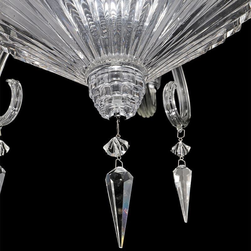 Lámpara de techo decorativa de cristal europea con 12 luces