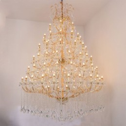 Lámpara de techo decorativa de cristal de lujo con 96 luces