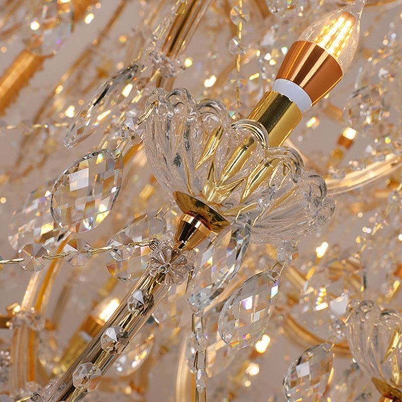 Lámpara de techo decorativa de cristal de lujo con 96 luces