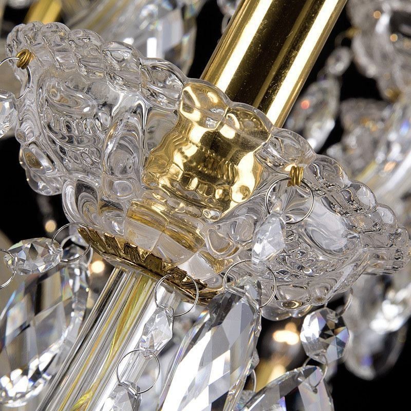 Lámpara de techo decorativa de cristal de lujo con 32 luces