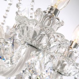 Lámpara de araña de cristal europea con 32 luces, lámpara de techo decorativa de lujo