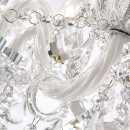 Lámpara de araña de cristal europea con 32 luces, lámpara de techo decorativa de lujo