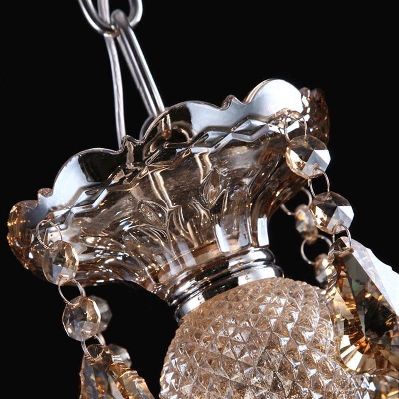 Lámpara de araña de cristal europea con 30 luces, luz de techo decorativa