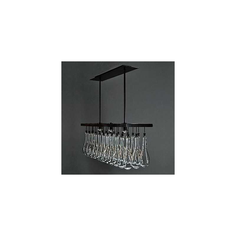 Lámpara de araña de metal con pintura de cristal contemporánea moderna