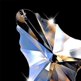 Lámpara de techo de cristal europea color coñac con 40 luces