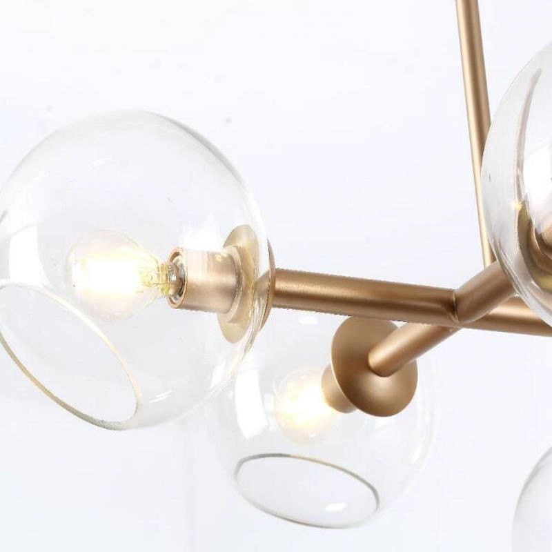 Lámpara colgante contemporánea Magic Bean, sencilla, 8 luces