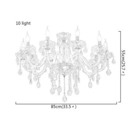 Elegante lámpara colgante de cristal de estilo europeo.