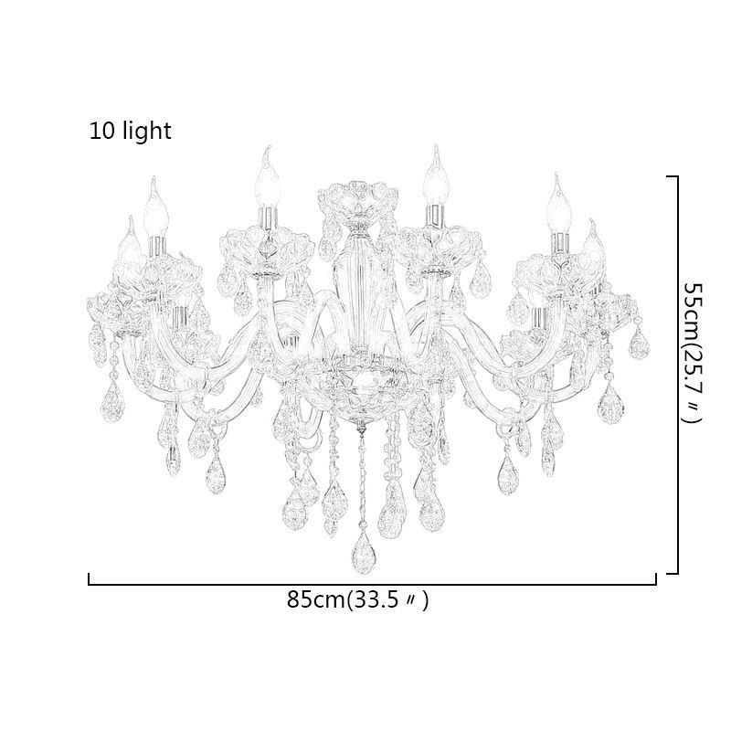 Elegante lámpara colgante de cristal de estilo europeo.
