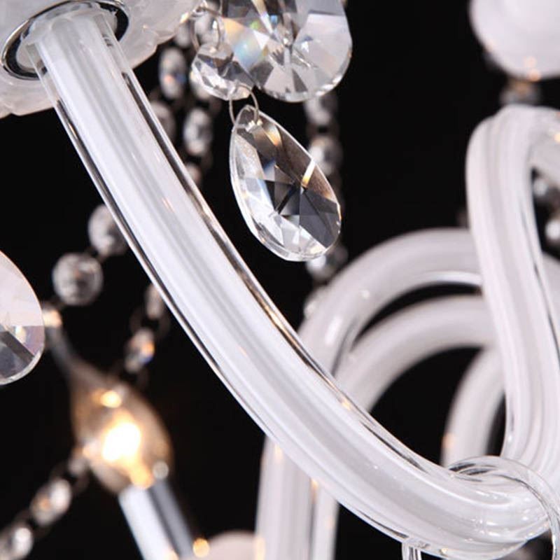 Lámpara colgante de cristal europea de jade blanco única