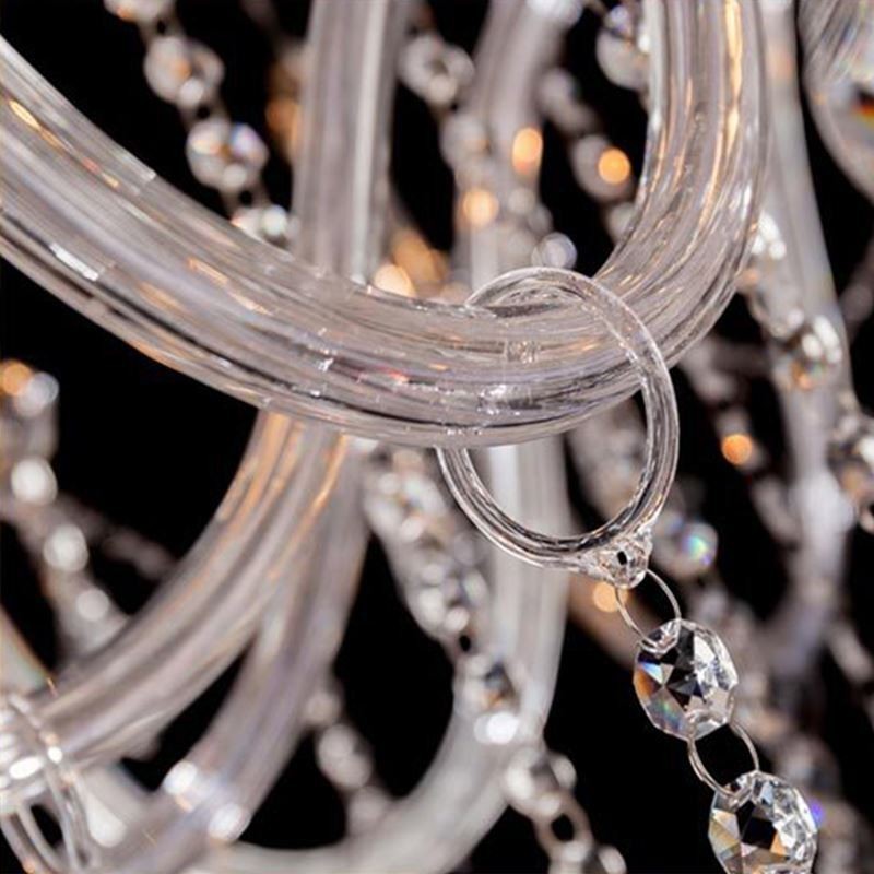 Lámpara colgante de cristal transparente europea