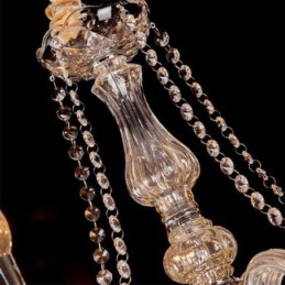 Lámpara colgante de cristal transparente europea