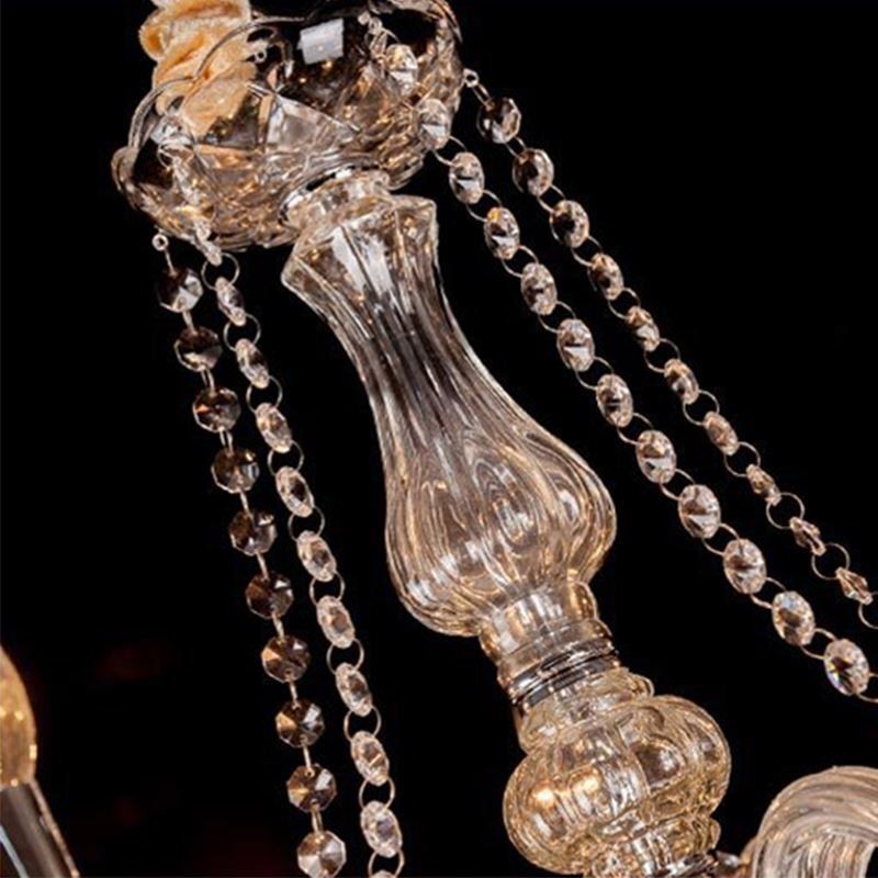 Lámpara colgante de cristal transparente europea