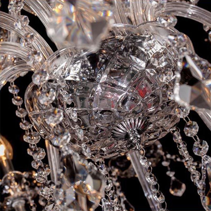 Lámpara colgante de cristal transparente europea