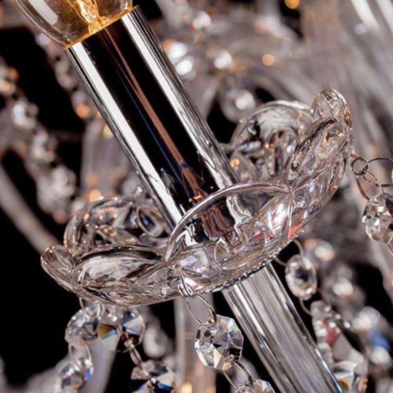 Lámpara colgante de cristal transparente europea