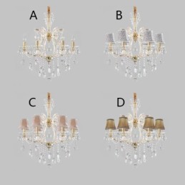 Elegante lámpara colgante de cristal europea