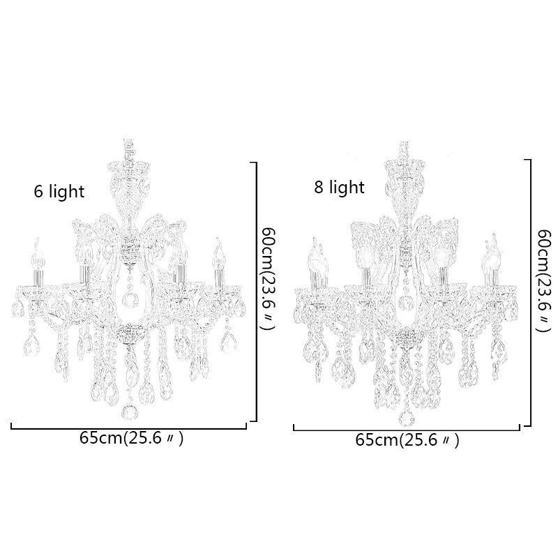 Elegante lámpara colgante de cristal europea