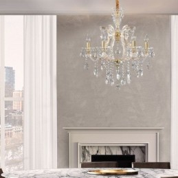 Elegante lámpara colgante de cristal europea