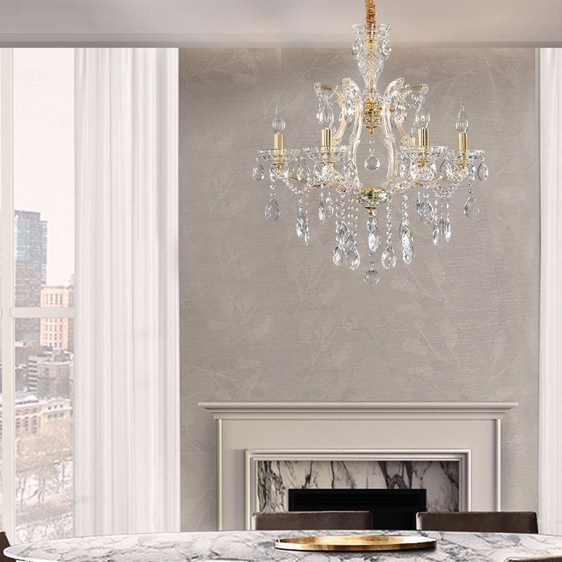Elegante lámpara colgante de cristal europea