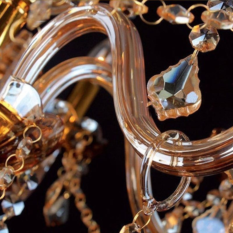 Lámpara de techo europea de cristal de lujo