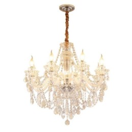 Lámpara colgante de cristal de lujo, elegante y europea.