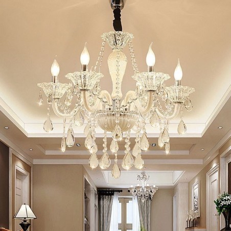 Lámpara colgante elegante de cristal europeo Lámpara colgante elegante de cristal europeo