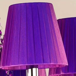 Lámpara colgante de cristal de estilo europeo color púrpura