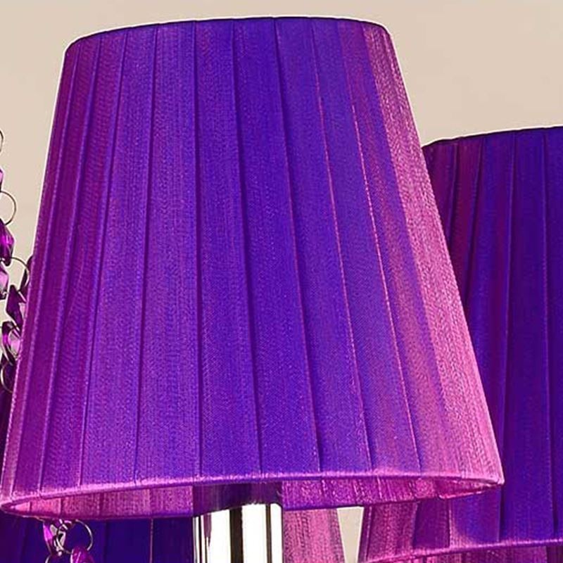 Lámpara colgante de cristal de estilo europeo color púrpura