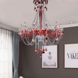 Lámpara colgante elegante de cristal europeo