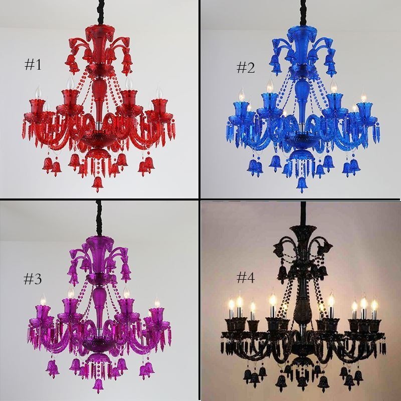 Lámpara de techo de cristal con forma de campana europea
