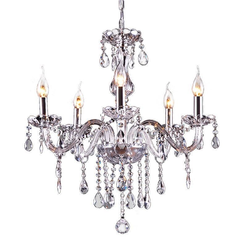 Lámpara colgante de cristal con estilo, moderna y europea.