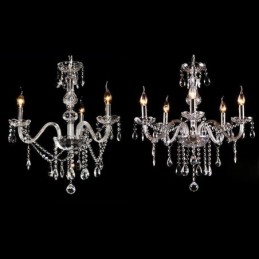 Lámpara colgante de cristal con estilo, moderna y europea.