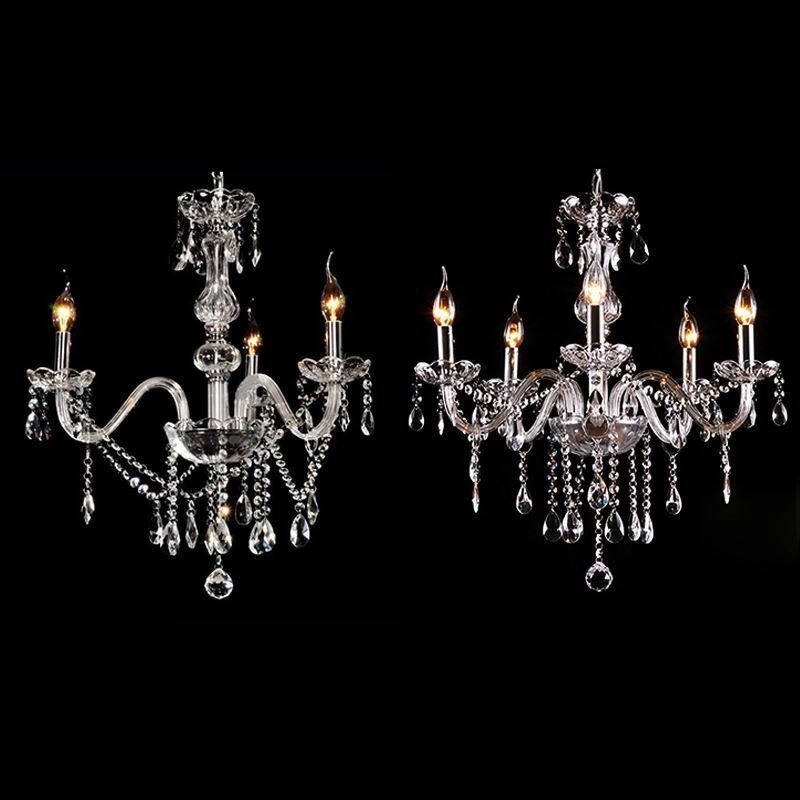 Lámpara colgante de cristal con estilo, moderna y europea.