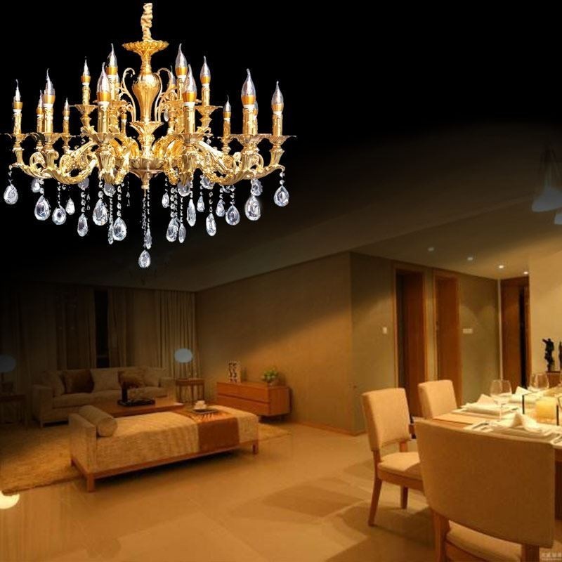 Lámpara de araña de cristal moderna de lujo para techo, iluminación para el hogar, decoración.