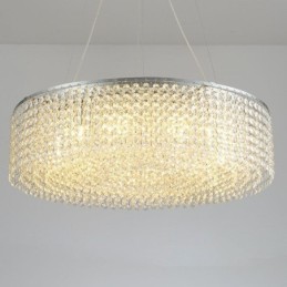Lámpara de techo decorativa de lujo europea de cristal moderna con 12 luces
