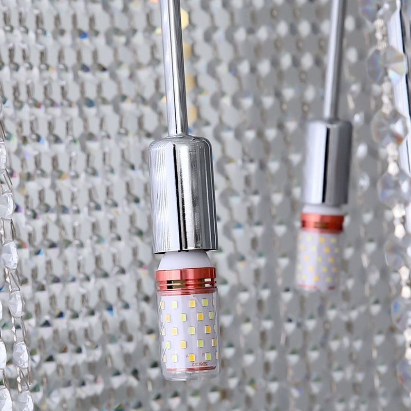 Lámpara de araña de cristal de lujo, moderna lámpara de techo con 36 luces