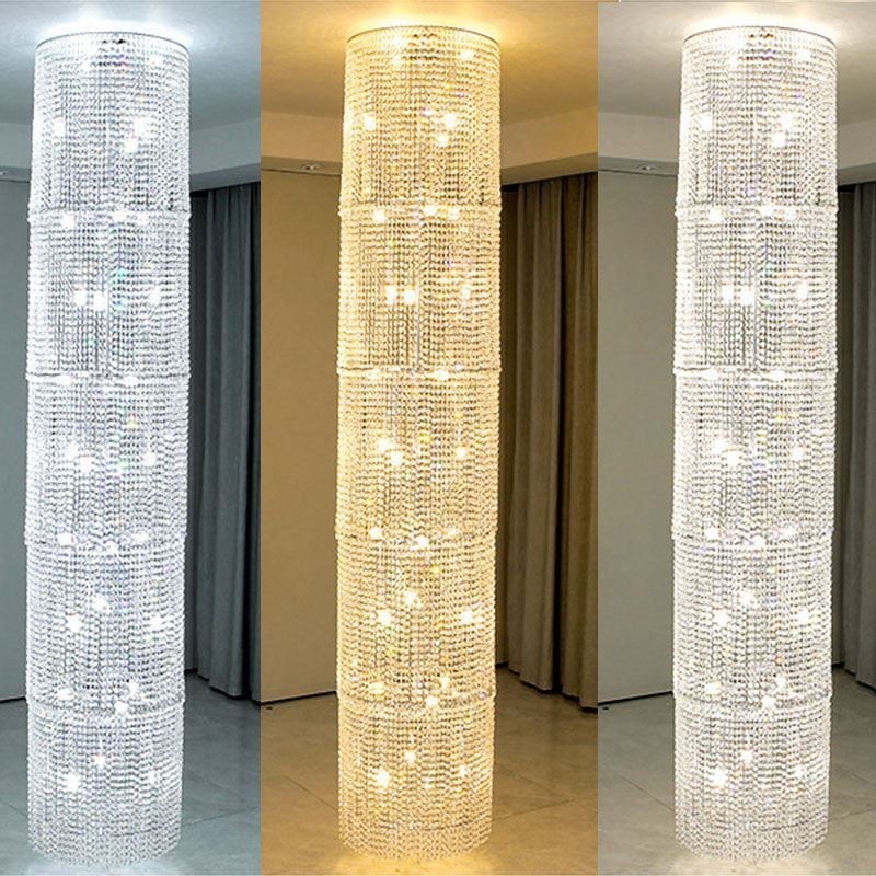 Lámpara de araña de cristal de lujo, moderna lámpara de techo con 36 luces