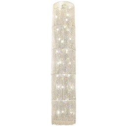 Lámpara de araña de cristal de lujo, moderna lámpara de techo con 36 luces