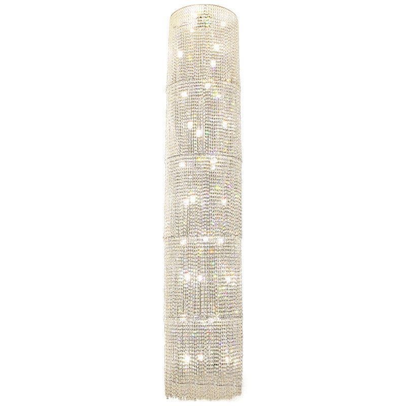 Lámpara de araña de cristal de lujo, moderna lámpara de techo con 36 luces