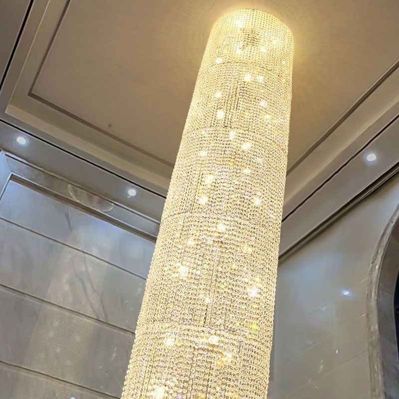 Lámpara de araña de cristal de lujo, moderna lámpara de techo con 36 luces