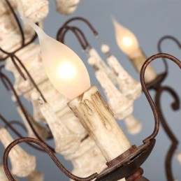 Lámpara colgante de madera de estilo retro elegante