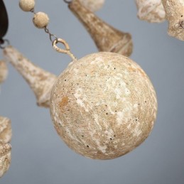 Lámpara colgante de madera de estilo retro elegante