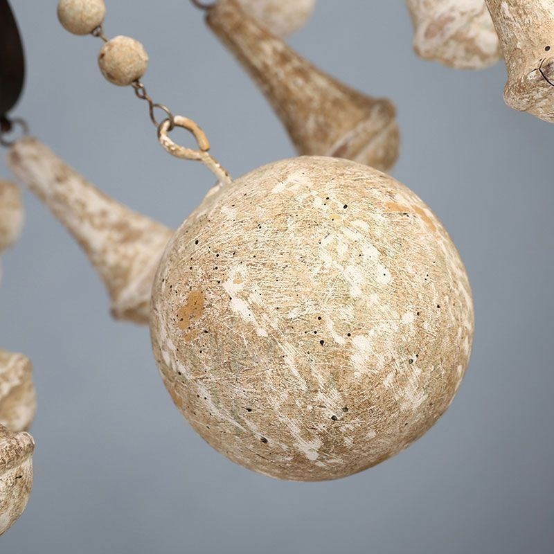 Lámpara colgante de madera de estilo retro elegante