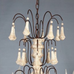 Lámpara colgante de madera de estilo retro elegante