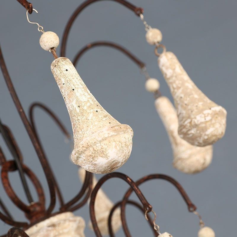 Lámpara colgante de madera de estilo retro elegante