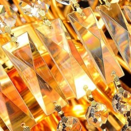 Lámpara colgante de escalera dúplex de cristal de lujo europeo