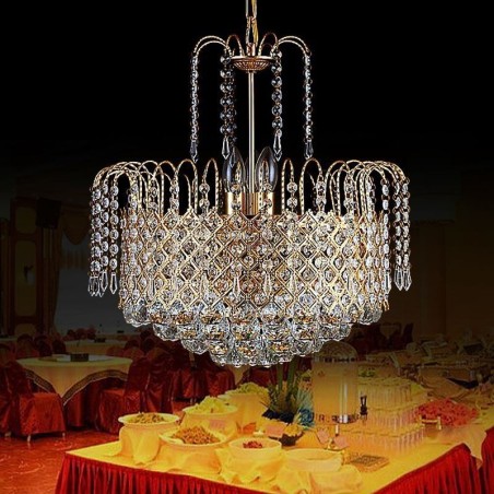 Lámpara colgante de cristal de lujo moderna y elegante Lámpara colgante de cristal de lujo moderna y elegante