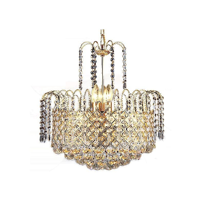 Lámpara colgante de cristal de lujo moderna y elegante